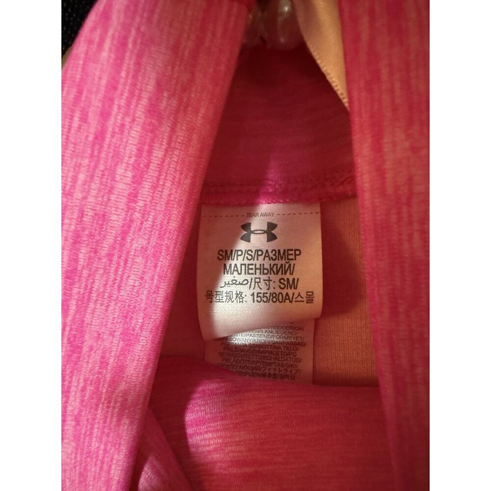 Under Armour Women’s Pink Mock Neck Long Sleeve Lightweight Athletic Top Small - Picture 4 of 6